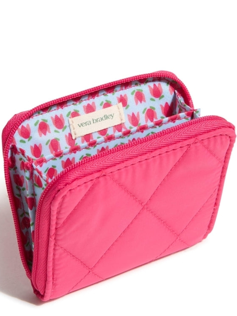 Vera Bradley Peacock Pink Small Zip-Around Wallet